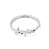 Non-Tarnish 304 Stainless Steel Word Hope Adjustable Ring RJEW-L107-027P-2