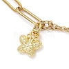 Alloy Butterlfy Charm 304 Stainless Steel Paperclip Chain Satellite Chain Anklets for Women AJEW-AN00755-4