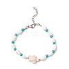 2Pcs 2 Styles Shell Beaded Bracelets BJEW-TA00586-02-3