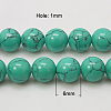 Synthetic Turquoise Beads Strands X-TURQ-H038-6mm-XXS11-2