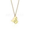 Cute Cartoon Animal 304 Stainless Steel Pendant Necklaces QV5065-1-1