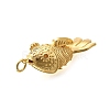 Brass Micro Pave Cubic Zirconia Pendants KK-R217-01G-01-2