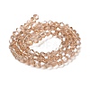 Transparent Electroplate Glass Beads Strands EGLA-A039-T3mm-B12-2