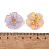 Gradient Color Resin Glitter Pendants RESI-C077-02-3