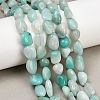 Natural Amazonite Nuggets Beads Strands G-J335-31A-1