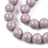 Opaque Solid Color Glass Beads Strands GLAA-T032-P10mm-07-2