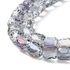 Electroplate Opaque Glass Beads GLAA-F108-10A-15-3