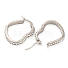 304 Stainless Steel Heart Hoop Earrings EJEW-S242-01P-B-1