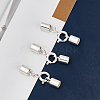 4 Sets 925 Sterling Silver Spring Ring Clasps STER-BBC0001-25-4