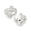 Brass Micro Pave Cubic Zirconia Beads KK-P297-06P-2
