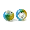 Two Tone Glass European Beads GPDL-K003-01F-2