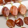 Natural Banded Agate Beads Strands G-P605-L02-08-1