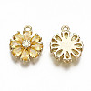 Real 18K Gold Plated Brass Micro Pave Cubic Zirconia Pendants KK-S360-043D-NF-2