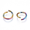 Ion Plating(IP) Rainbow Color 304 Stainless Steel Open Jump Rings X-STAS-N098-062B-01-3