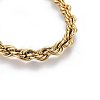 304 Stainless Steel Rope Chain Bracelets BJEW-H574-04G-2
