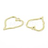 Alloy Open Back Bezel Pendants PALLOY-S121-93-3