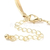 2Pcs 2 Styles Brass Flat Snake Chains Double Layer Necklaces Set NJEW-P289-11G-4