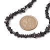 Natural Obsidian Chip Beaded Necklace NJEW-JN04615-12-3