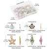 30Pcs 3 Styles 5 Colors Alloy Enamel Pendants ENAM-FS0003-46-4