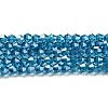 Transparent Electroplate Glass Beads Strands EGLA-A039-T2mm-A01-1