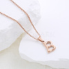 Stainless Steel Letter Pendant Necklaces for Women Men GR8130-2-1