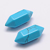 Dyed Faceted No Hole Howlite Double Terminated Points G-K034-20mm-03-1