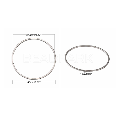 Tarnish Resistant 304 Stainless Steel Linking Ring X-STAS-T047-15C-1