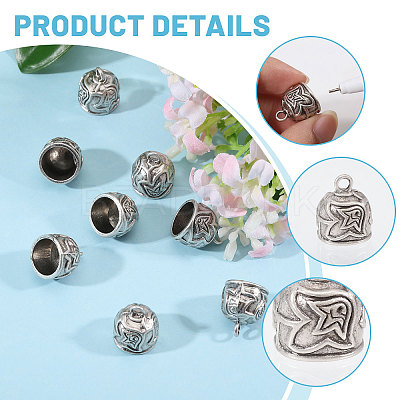 16Pcs Tibetan Style Alloy Cord Ends TIBEP-CA0010-24TAS-1