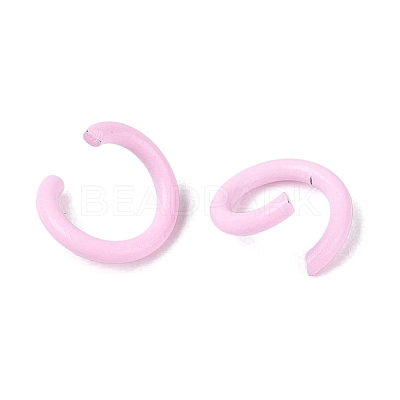 Spray Painted Iron Open Jump Rings IFIN-T017-04B-24-1
