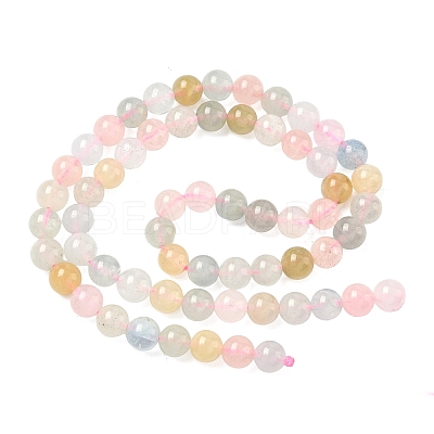 Round Natural Morganite Bead Strands G-L425-30-6mm-1