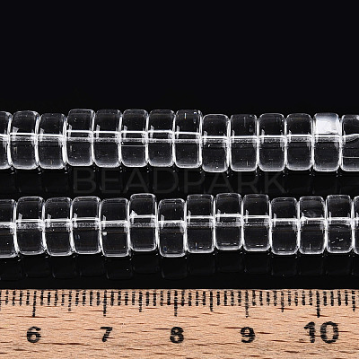 Transparent Glass Beads Strands GLAA-N028-4x8mm-01-1