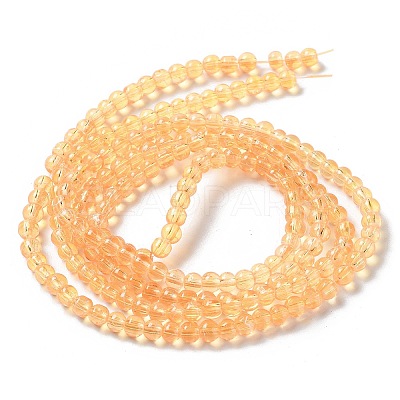 Drawbench Transparent Glass Beads Strands GLAD-Q012-4mm-08-1