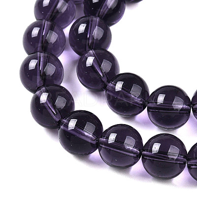 Transparent Glass Beads Strands GLAA-T032-T10mm-03-1