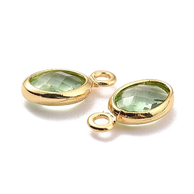 Eco-Friendly Brass with Glass Pendants X-KK-K268-01Q-1