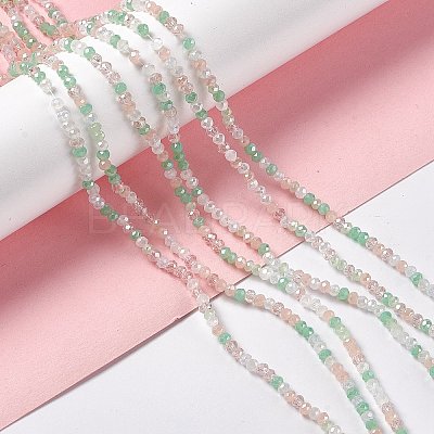 Electroplate Glass Beads Strands EGLA-S192-001A-B13-1