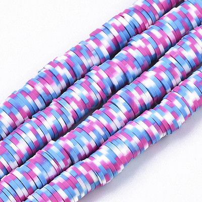 Handmade Polymer Clay Beads Strands CLAY-R091-8mm-01-1