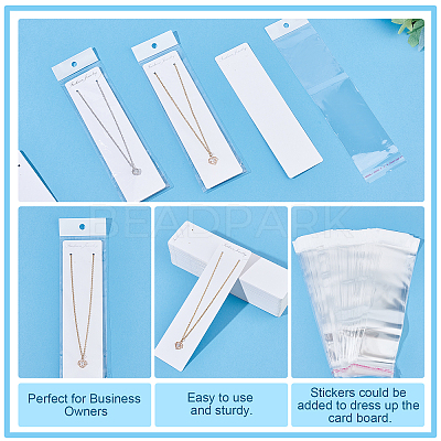 Rectangle Necklace Display Sets Cardboard Paper Cards NDIS-NB0001-03-1