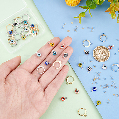 DIY Evil Eye Drop Earring Making Kit DIY-AR0002-72-1