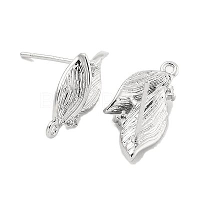 Brass Micro Pave Cubic Zirconia Stud Earring Findings LS-KK-U015-05P-1