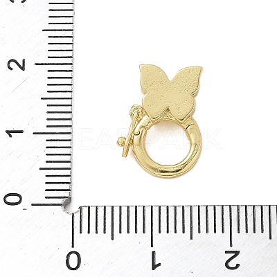 Brass Micro Pave Clear Cubic Zirconia Twister Clasps KK-P293-02D-G-1