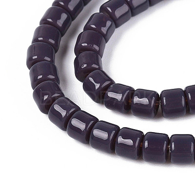 Opaque Solid Color Glass Beads Strands GLAA-N065-4x4mm-C07-1