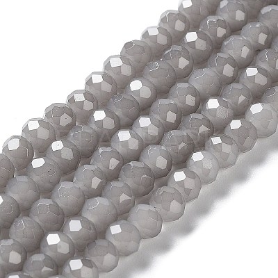Baking Paint Imitation Jade Glass Bead Strands DGLA-A034-J10mm-A43-1