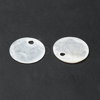 Natural Capiz Shell Charms BSHE-G029-15-1
