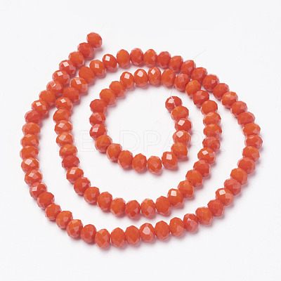 Opaque Solid Color Glass Beads Strands EGLA-A034-P6mm-D03-1