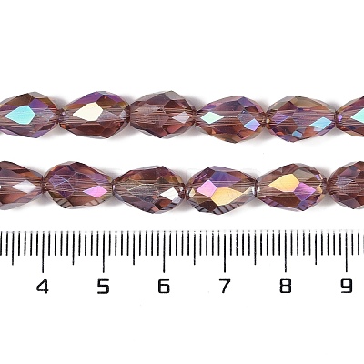 Transparent Electroplate Glass Beads Strands EGLA-N013-T10mm-B02-1