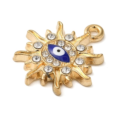 Alloy Enamel Rhinestone Glass Pendants X1-ENAM-U003-02G-10-1