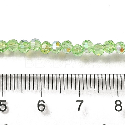 Electroplate Transparent Glass Beads Strands EGLA-A035-T3mm-L09-1