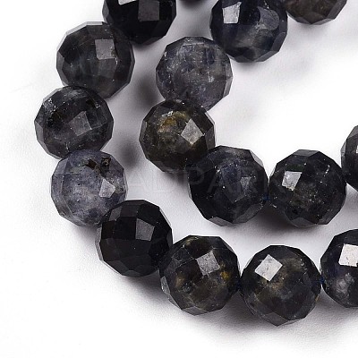 Natural Cordierite/Iolite/Dichroite Beads Strands G-S345-8mm-27-1