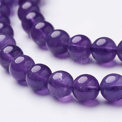 Natural Grade AB+ Amethyst Bead Strands GSR8mmC062-A-1