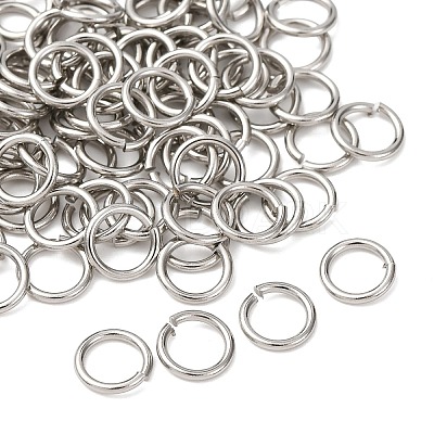 Tarnish Resistant 304 Stainless Steel Open Jump Rings STAS-N015-10-7x1mm-1